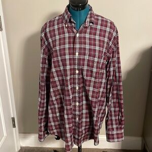 Nautica mens plaid button down shirt size large